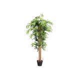 nettenevime Yapay Bambu Ağacı Ekstra Doğal Görünüm Siyah Saksılı 6 dallı 200cm