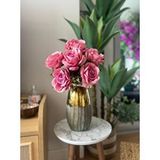 Nettenevime Yapay Çiçek 7li Gül Demeti 40 * 30cm 1.Kalite Büyükboy FUŞYA PEMBE