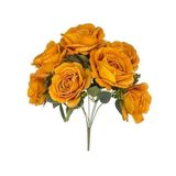 nettenevime Yapay Çiçek 7li Gül Demeti 40*30cm 1.Kalite Büyükboy HARDAL