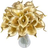 nettenevime Yapay Çiçek Altın Renk Gala Eva Malzeme Cala Flower 8li Demet