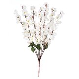 nettenevime Yapay Çiçek Bahardalı Japon Kiraz Çiçeği 7 Dallı 57cm Beyaz