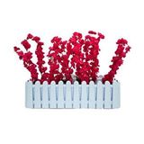 Nettenevime Yapay Çiçek Beyaz Çit Balkon Saksısı Fuşya Bahardalı 55*20cm Pembe
