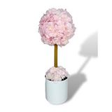 Nettenevime Yapay Çiçek Beyaz Metal Saksıda Bahardalı Japon Kiraz Çiçeği Ağacı 45 * 15cm