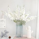 Nettenevime Yapay Çiçek Beyaz Sümbül Tek Dal Tomurcuklu 85*15cm Kumaş Çiçek Uzun Dal