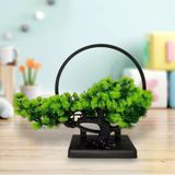 Nettenevime Yapay Çiçek Bonsai Ağacı Çemberli Model Dekoratif Yapay Ağaç Bonzai Yapay Ağaç Masa Ofis Hediyelik