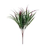 nettenevime Yapay Çiçek BordoYeşil Kalın Kıvrımlı Saz Garnitür Aradal Dekoratif Yapay Bitki 45cm
