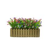 nettenevime Yapay Çiçek Dore Gold Çit Balkon Saksısı Renkli Mineli Şimşir Çiçekli 55*35cm