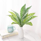 Nettenevime Yapay Çiçek Dracaena Yukka Kılıç Yaprağı Sarı Damarlı Demeti 18 Yapraklı 30*40Cm Dik Duvar Çiçeği Yapay Bitki