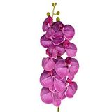 Nettenevime Yapay Çiçek Fuşya Damarlı Islak Orkide Uzun Dal 90 Cm Orkide
