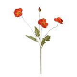 Nettenevime Yapay Çiçek Gelincik Çiçeği Kırmızı Renk 3 Çiçek 1 Tomurcuk 59cm