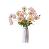 Nettenevime Yapay Çiçek Gelincik Çiçeği Yavruağzı Renk 3 Çiçek 1 Tomurcuk 59Cm