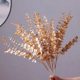 Nettenevime Yapay Çiçek Gold Altın Renk Okaliptus 3Dallı Uzun Dal 76Cm Eucalyptus