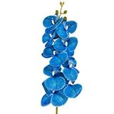 Nettenevime Yapay Çiçek İndigo Mavi Islak Orkide Uzun Dal 90 Cm Orkide