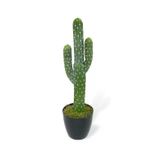nettenevime Yapay Çiçek Kaktüs Ağacı 3Kollu Siyah Saksıda 56*15cm sk4019