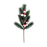 Nettenevime Yapay Çiçek Kokina Narlı Çam Dalı Karlı Renk 30cm Yılbaşı Çiçeği Red Berry