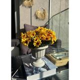 Nettenevime Yapay Çiçek Krem Antik Saksıda Sarı Papatya 23cm