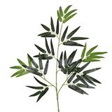 Nettenevime Yapay Çiçek Kumaş Bambu Yaprağı Ağaç Yaprağı Renksiz