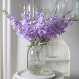 Nettenevime Yapay Çiçek Lila Sümbül Tek Dal Tomurcuklu 85*15cm Kumaş Çiçek Uzun Dal