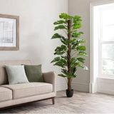 nettenevime Yapay Çiçek Monstera Salon Sarmaşığı Tropik Salon Bitkisi Yapay Ağaç 150cm
