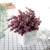 nettenevime Yapay Çiçek Okaliptus Şimşir Demeti Pudralı Pastel Bordo Garnitür Aradal Dekoratif Yapay Bitki