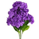 Nettenevime Yapay Çiçek Ortanca Çiçeği Demeti 43 Cm Mor Koyu