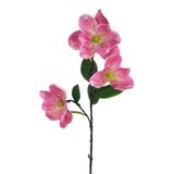 Nettenevime Yapay Çiçek Pembe Çilli Manolya Islak Doku 3 Kafalı Uzun Dal Çiçek Flowers 95Cm