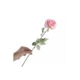 Nettenevime Yapay Çiçek Pembe Gül 1adet Tek Dal 50cm