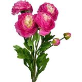 Nettenevime Yapay Çiçek Şakayık Çiçeği Fuşya Renk 2 Çiçek 1 Tomurcuk 50CM