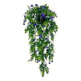 Nettenevime Yapay Çiçek Saksıda Sarkan Mor Mineli Şimşir Okaliptus Yapay Sarmaşık 60Cm