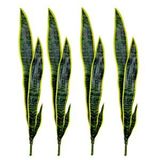 Nettenevime Yapay Çiçek Sansevieria Yeşil Kılıç Çiçeği 4 Adet 65cm Salon Çiçeği Yapay Bitki Sarı