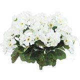 Nettenevime Yapay Çiçek Sardunya Demeti 40*25cm 1.kalite Beyaz Balkon Çiçeği