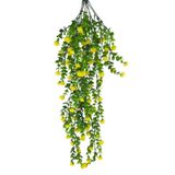 Nettenevime Yapay Çiçek Sarı Sarkan Lotus Çiçekli Okaliptus Şimşir Yapay Sarmaşık 5dal 60cm