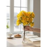 Nettenevime Yapay Çiçek Sarı Yasemin Çiçeği Demeti 4 Dallı Buket 40*20CM
