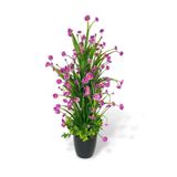 nettenevime Yapay Çiçek Siyah Saksıda Lila Papatya Ağacı 55cm
