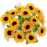 Nettenevime Yapay Çiçek Sunflower Ay Çiçeği Büyük Demet 12 Dallı 50cm
