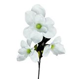Nettenevime Yapay Çiçek Süt Beyaz Manolya Islak Doku 3 Kafalı Uzun Dal Çiçek Flowers 95cm