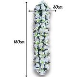nettenevime Yapay Çiçek Tak Organizasyon Çiçeği Nişan Masası Çiçek Süsleme 150*30 cm