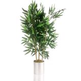 nettenevime Yapay Çiçek Yapay Bambu Ağacı Paslanmaz Aleminyum Saksılı 80cm