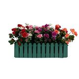 Nettenevime Yapay Çiçek Yeşil Çit Balkon Saksısı Renkli Açelya Çiçekli 55*20cm Çok Renkli