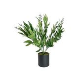 nettenevime Yapay Çiçek Zeytin Dalı 50cm Metal Siyah Saksıda