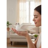 Nettenevime Yapay Kuş Beyaz Güvercin Dekoratif Beyaz Kumru Güvercin 18cm