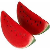 Nettenevime Yapay Meyve Karpuz Dilimi 15*7cm Köpük Malzeme 1 Dilim Kırmızı