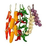 Nettenevime Yapay Sebze Salkımı 6lı Set Süs Sahte Yapay Meyve Sebze Karışık Paket Yeşil