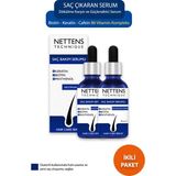 Nettens Saç Dökülmesine Karşı Güçlendirici Hızlı Saç Uzatan Saç Çıkaran Gürleştirici Serum 2 Adet