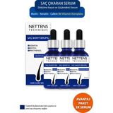 Nettens Saç Dökülmesine Karşı Güçlendirici Losyon Hızlı Saç Uzatan Saç Çıkaran Gürleştirici Serum 3 Adet