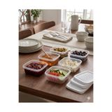 netteucuzluk 7 Parça Kahvaltılık , Saklama Kabı Set 6X0,35LT+1X2,5LT Beyaz Ve Antrsit