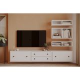 Nettrends 2 Kapak 2 Çekmeceli Minimal Televizyon Konsolu | Çok Bölmeli Modüler Tv Ünitesi KBR-TVT-1009