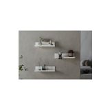 Nettrends Rubi Beyaz 40 cm 3'lü Set Duvar Rafı