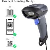 Netum M5 Pro 2d 1d Qr Kod Karekod Eczane Aşı Kablolu Barkod Okuyucu Üst Kalite - Siyah