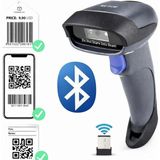 Netum M8BT Pro 2d 1d Qr Kod Karekod Eczane Aşı Bluetooth Kablosuz Barkod Okuyucu Üst Kalite - 3 tip baglantı modu bluetooth usb alıcı kablolu - Siyah